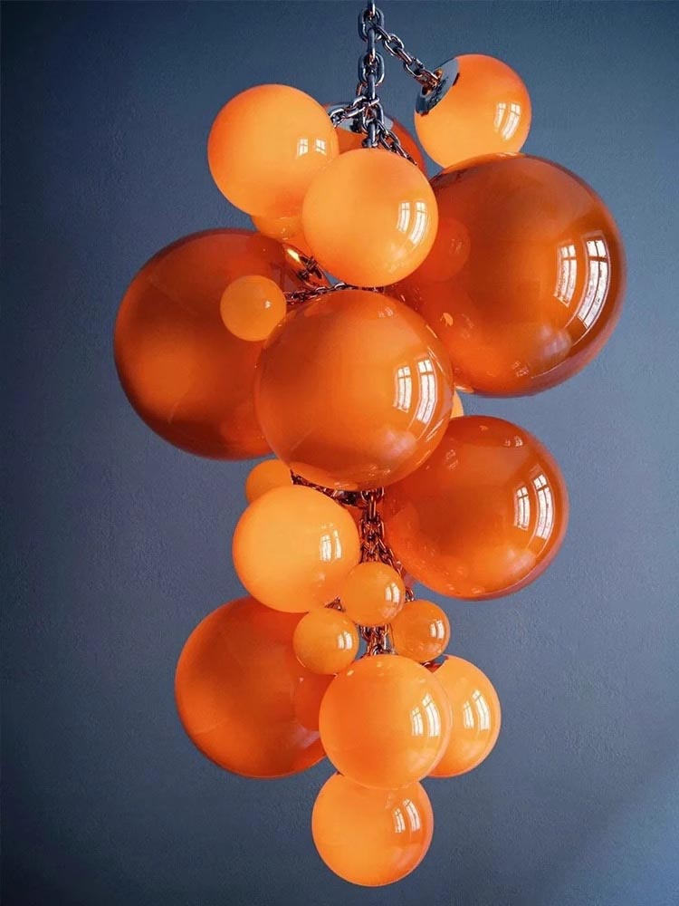 Glass Grape Hand-blown Chandeliers Pendant Lights Hotel Lobby Villa Living Room Chandelier Light Fixtures Hanging Lamps (11) Lámparas colgantes de uva de vidrio sopladas a mano, lámparas colgantes para vestíbulo de hotel, villa, sala de estar, lámparas colgantes (11)
