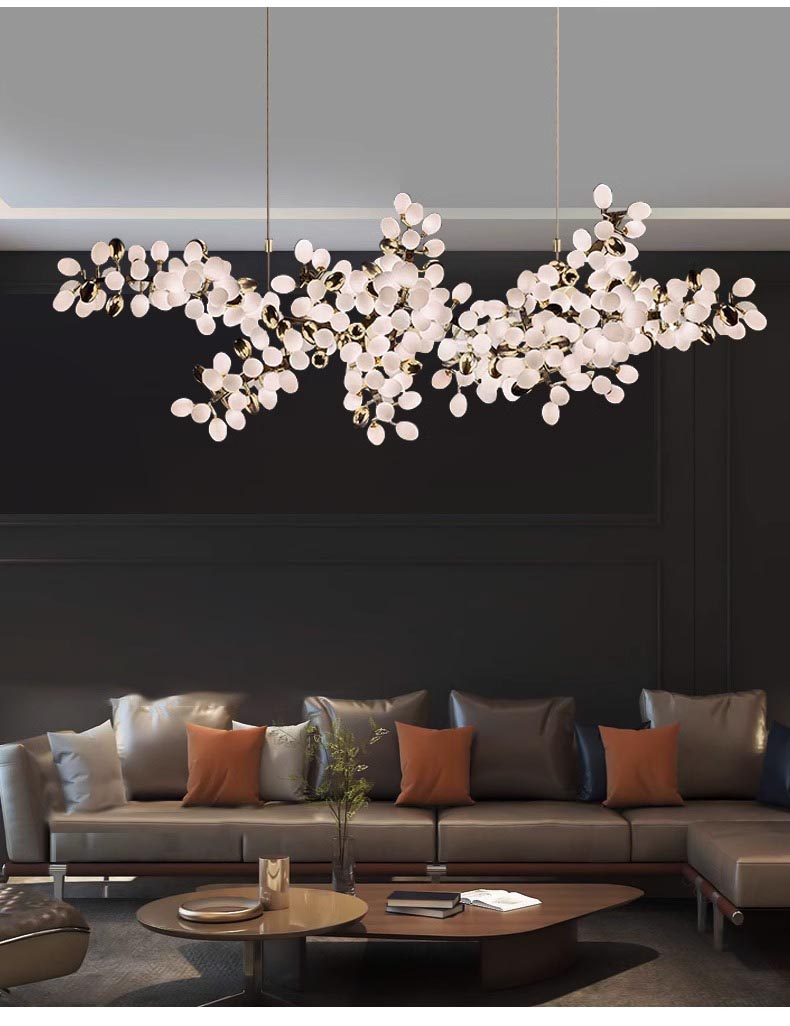 Grape Shape Hanging Lamp Decorative Banquet Hall Villa Hotel Lobby Modern Glass Led Chandelier (9) Lámpara colgante con forma de uva, sala de banquetes decorativa, vestíbulo del hotel, lámpara LED de cristal moderna (9)