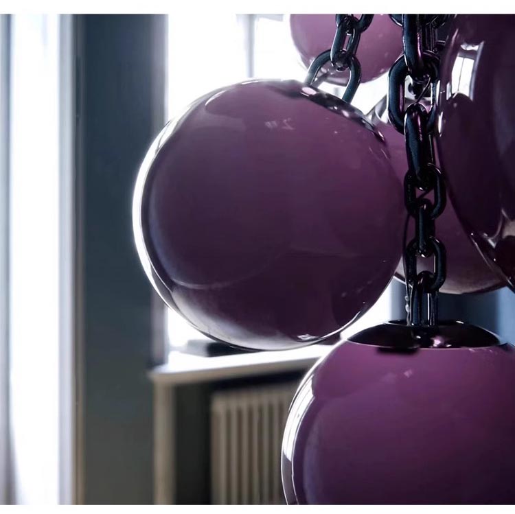 Glass Grape Hand-blown Chandeliers Pendant Lights Hotel Lobby Villa Living Room Chandelier Light Fixtures Hanging Lamps (8) Lámparas colgantes de uva de vidrio sopladas a mano, lámparas colgantes para vestíbulo de hotel, villa, sala de estar, lámparas colgantes (8)
