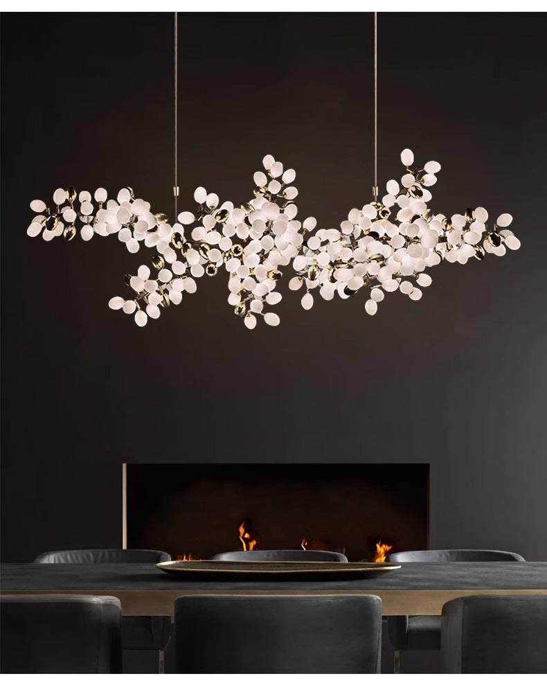 Grape Shape Hanging Lamp Decorative Banquet Hall Villa Hotel Lobby Modern Glass Led Chandelier (10) Lámpara colgante con forma de uva, sala de banquetes decorativa, vestíbulo del hotel, lámpara LED de cristal moderna (10)