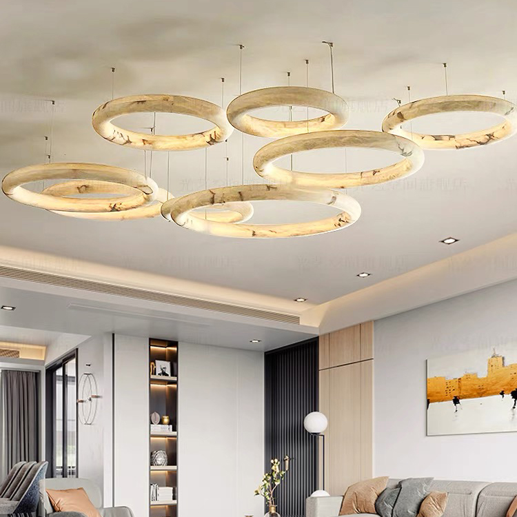 Proyecto personalizado, lámparas de decoración de interiores grandes, luces colgantes, lámpara LED de cristal de ingeniería de hotel