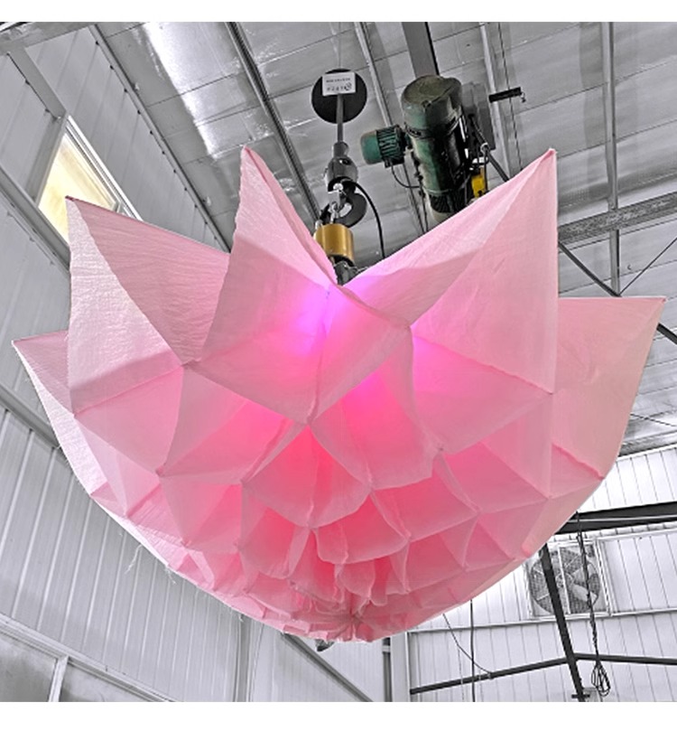 Grandes flores el&eacute;ctricas Led iluminaci&oacute;n abierta y cerrada autom&aacute;ticamente mec&aacute;nica cin&eacute;tica elevaci&oacute;n flor l&aacute;mpara el&eacute;ctrica (9)