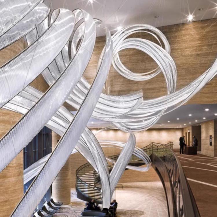 Vestíbulo del hotel, sala de banquetes, modelo de habitación, modelado artístico, decoración creativa, iluminación colgante de araña personalizada