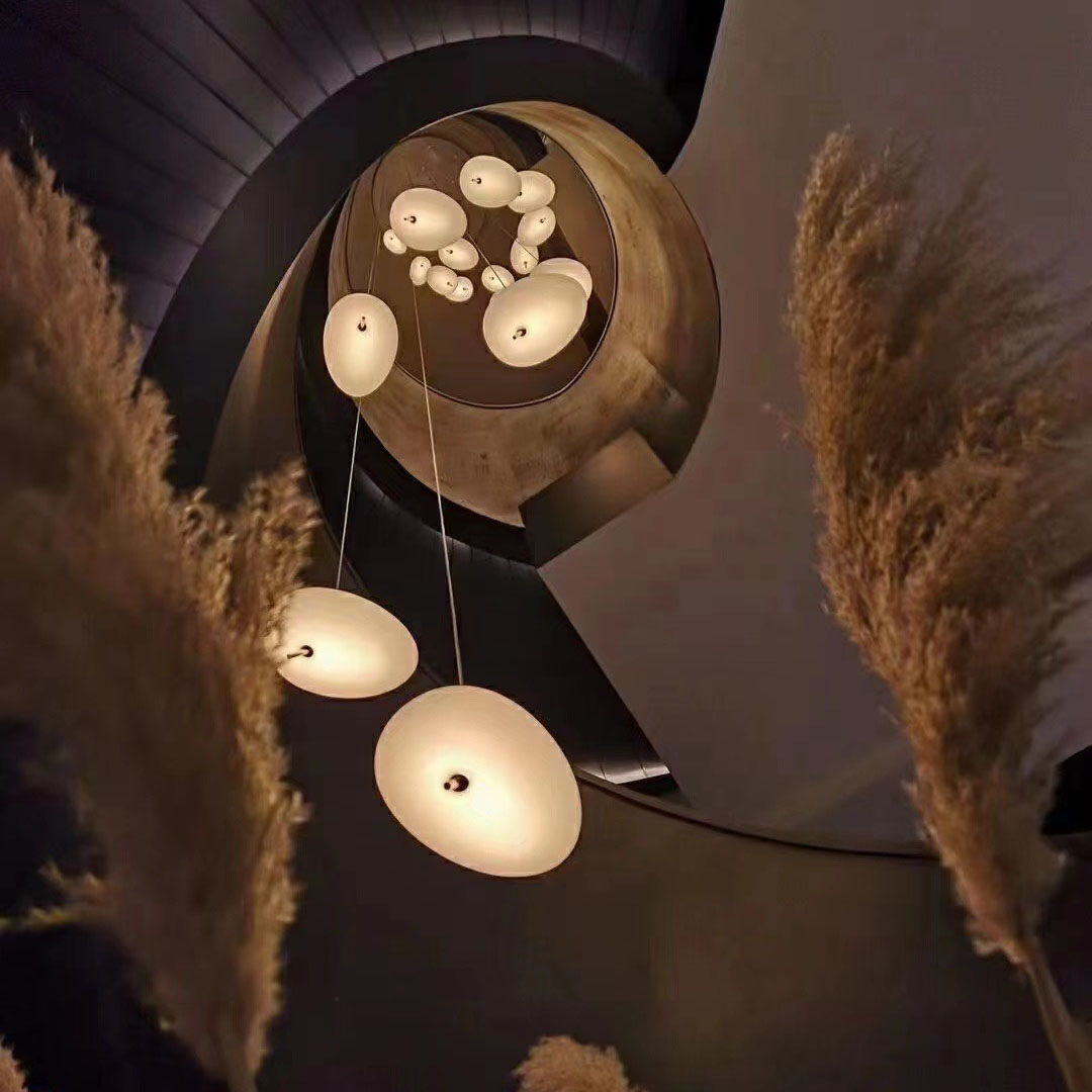 Hitecdad, diferentes patrones de Vidrio para candelabro artístico personalizado, restaurante, Hotel, Villas, Luces colgantes de Estrellas de Vidrio