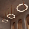 Proyecto personalizado, lámparas de decoración de interiores grandes, luces colgantes, lámpara LED de cristal de ingeniería de hotel