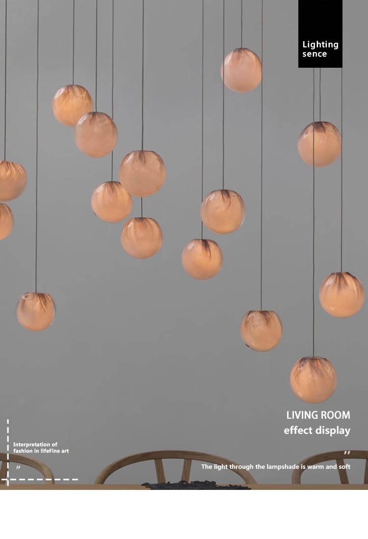 L&aacute;mpara moderna Piezas de vidrio Restaurante bar Mostrador Vest&iacute;bulo del hotel L&aacute;mparas Iluminaci&oacute;n colgante (7)