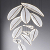 Candelabro de hojas de cristal para vestíbulo de hotel, lámpara artística de cristal para salón de banquetes, lámparas personalizadas, iluminación colgante