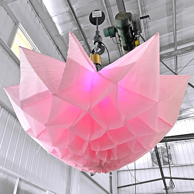Grandes flores eléctricas Led iluminación abierta y cerrada automáticamente mecánica cinética elevación flor lámpara eléctrica