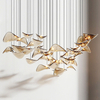 Araña de cristal LED del proyecto grande de encargo de la luz pendiente de la decoración de la villa del vestíbulo del hotel moderno
