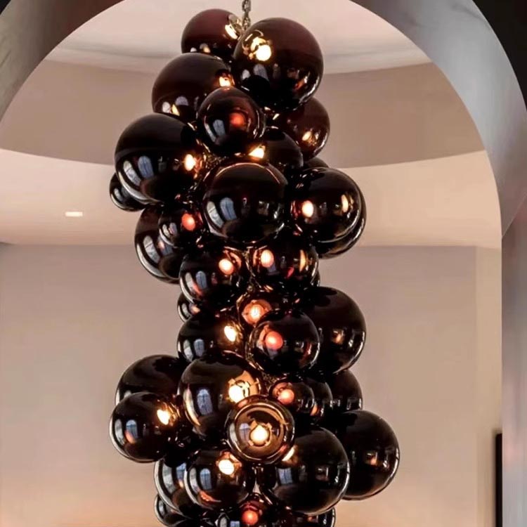 Lámparas colgantes de uva de vidrio sopladas a mano, luces colgantes para vestíbulo de Hotel, Villa, candelabro de habitación, accesorios de iluminación, lámparas colgantes
