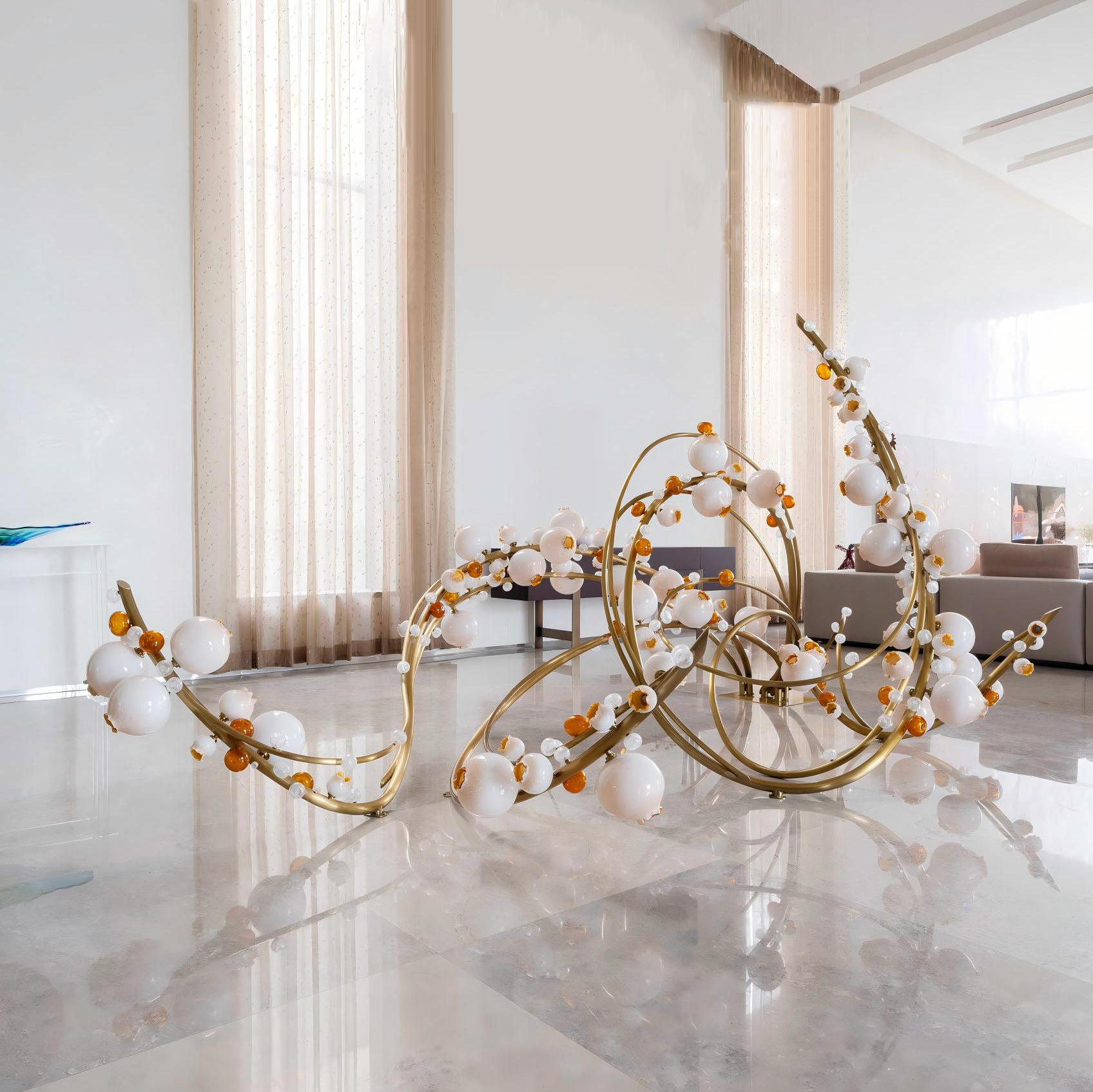 Lámpara colgante de araña personalizada de acero inoxidable, cristal minimalista moderno, vestíbulo de Hotel, decoración de ingeniería, Villa Hall