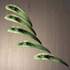 Lámpara de araña de hoja de arce de arte moderno, iluminación colgante decorativa personalizada para restaurante y Hotel