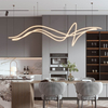 Decoración de interiores, listones de techo, campana montaje alto, candelabro de iluminación colgante Led lineal personalizado moderno en blanco y negro