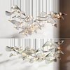 Araña de cristal LED del proyecto grande de encargo de la luz pendiente de la decoración de la villa del vestíbulo del hotel moderno
