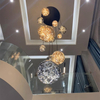  Lámpara de araña Led decorativa moderna con bola de escalera de centro comercial para vestíbulo de Hotel de estilo nórdico para el hogar