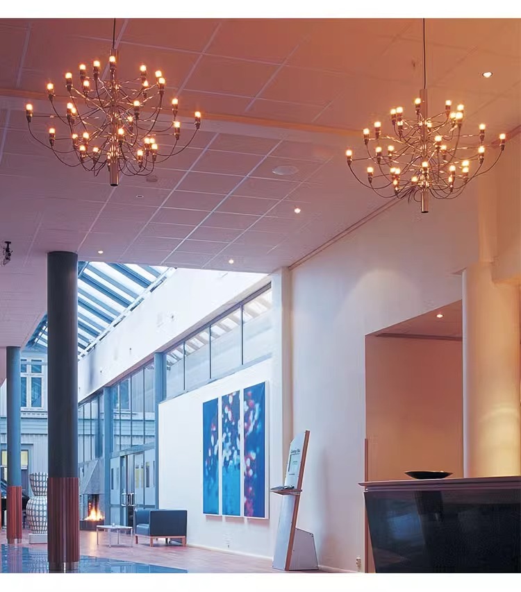 L&aacute;mpara colgante de arte del hierro industrial de personalizaci&oacute;n moderna para sala de estar, bar, vest&iacute;bulo del hotel, l&aacute;mpara e iluminaci&oacute;n colgante (2)