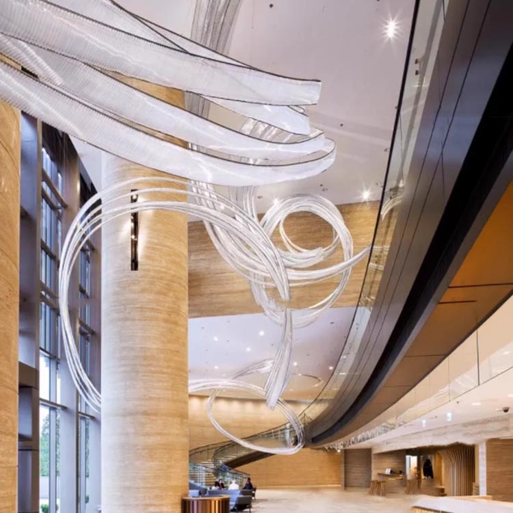 Vestíbulo del hotel, sala de banquetes, modelo de habitación, modelado artístico, decoración creativa, iluminación colgante de araña personalizada