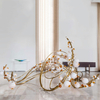 Lámpara colgante de araña personalizada de acero inoxidable, cristal minimalista moderno, vestíbulo de Hotel, decoración de ingeniería, Villa Hall