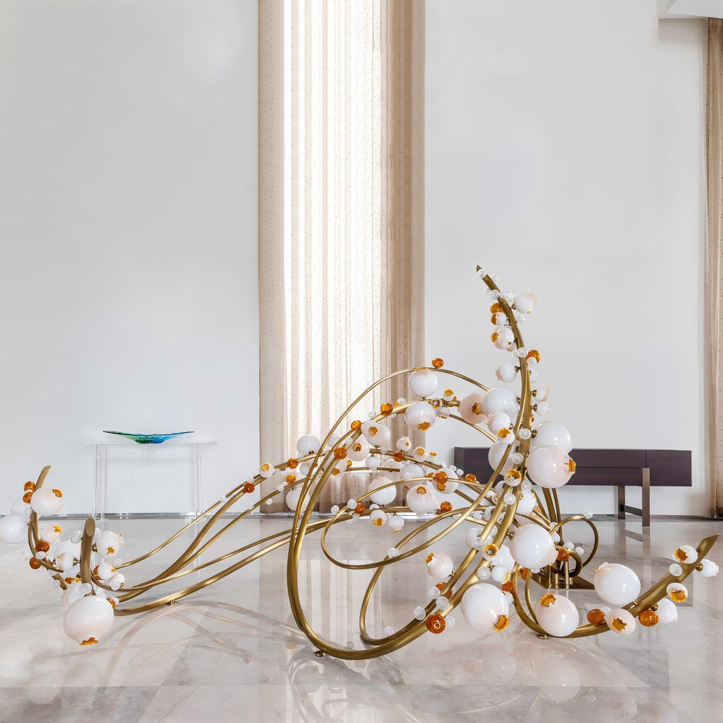 Lámpara colgante de araña personalizada de acero inoxidable, cristal minimalista moderno, vestíbulo de Hotel, decoración de ingeniería, Villa Hall