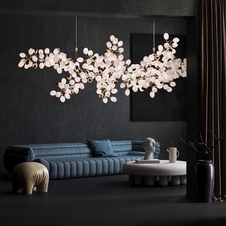Lámpara colgante con forma de uva, sala de banquetes decorativa, Villa, vestíbulo del hotel, lámpara Led de cristal moderna