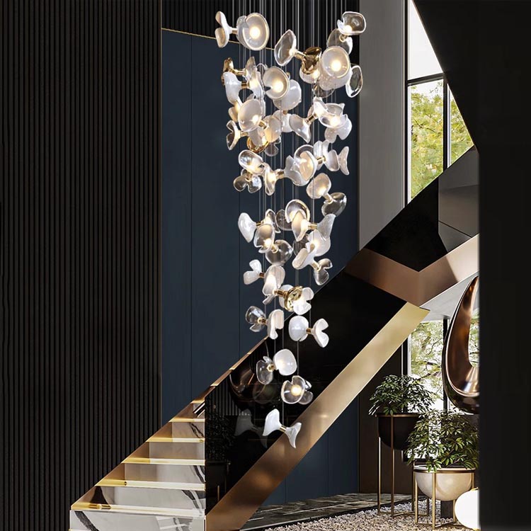 Iluminación moderna para decoración del vestíbulo del Hotel, iluminación colgante para comedor, sala de estar, candelabros de cristal personalizados