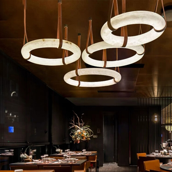 Proyecto personalizado, lámparas de decoración de interiores grandes, luces colgantes, lámpara LED de cristal de ingeniería de hotel