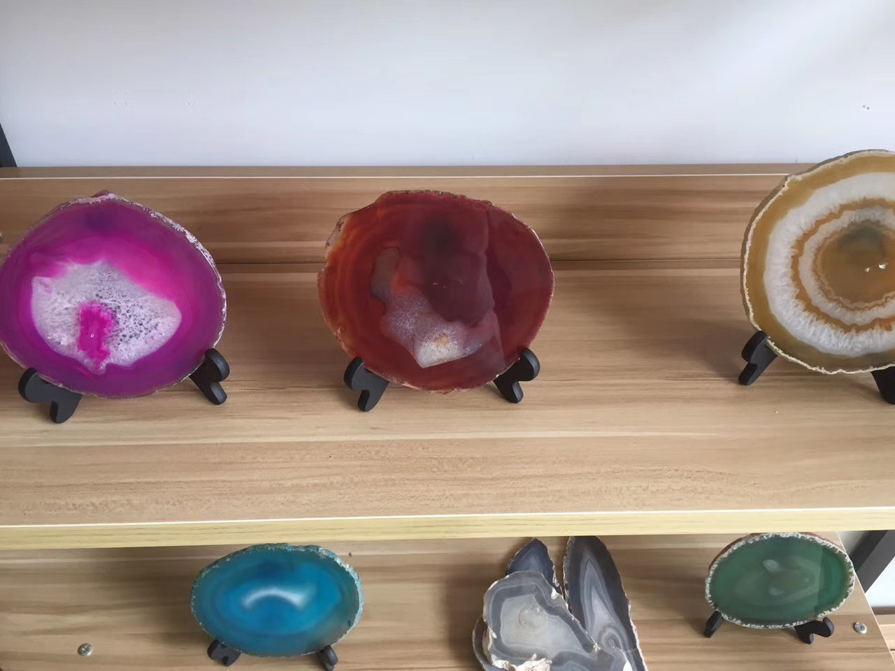 Lámpara de araña personalizada para sala de estar, villa, ágata Natural