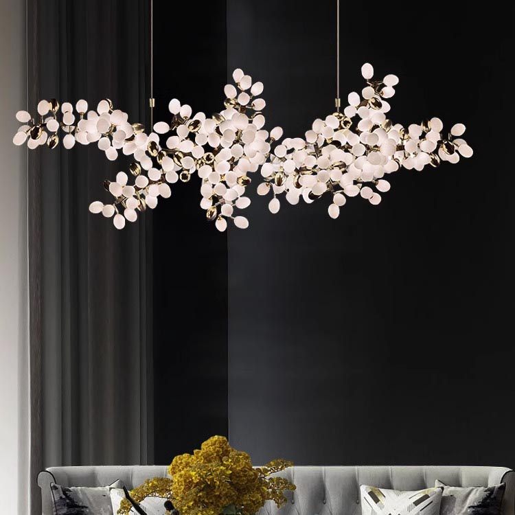 Lámpara colgante con forma de uva, sala de banquetes decorativa, Villa, vestíbulo del hotel, lámpara Led de cristal moderna