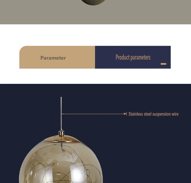 L&aacute;mpara de ara&ntilde;a LED decorativa moderna con bola de escalera de centro comercial del vest&iacute;bulo del hotel de estilo n&oacute;rdico para el hogar (15)