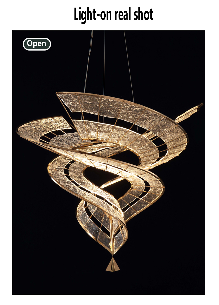 Modern Luxury Minimalist Chandeliers Pendant Lights Hotel Lobby Villa Living Banquet Hall Custom Chandelier (5) Candelabros minimalistas de lujo modernos, luces colgantes, vestíbulo del hotel, villa, salón de banquetes, candelabro personalizado (5)