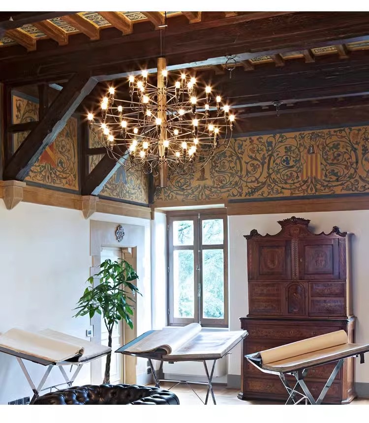 L&aacute;mpara colgante de arte del hierro industrial de personalizaci&oacute;n moderna para sala de estar, bar, vest&iacute;bulo del hotel, l&aacute;mpara e iluminaci&oacute;n colgante (5)