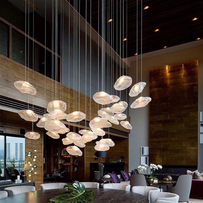 L&aacute;mpara moderna de cristal, piezas de restaurante, bar, mostrador, vest&iacute;bulo del hotel, l&aacute;mparas de ara&ntilde;a, iluminaci&oacute;n colgante (6)