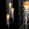 Luz colgante de medusas giratoria de barra de acrílico personalizada moderna
