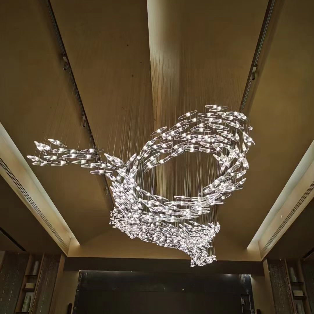Moderno Hitecdad Villa Hotel Glass LED Decoración de interiores Accesorios de iluminación personalizados Lámparas