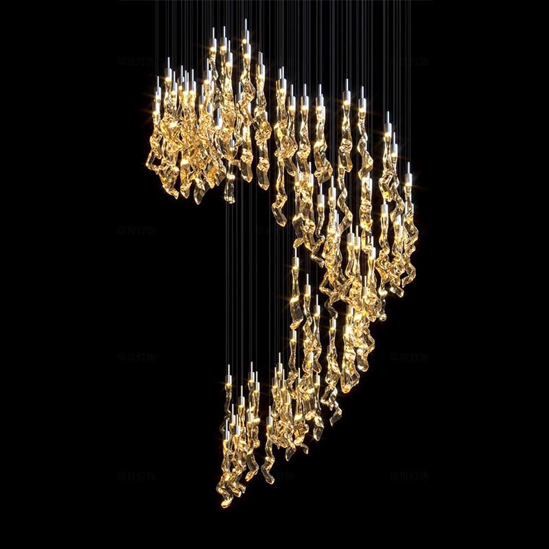 Lámpara de cristal moderna de lujo del art déco del cristal de Murano de la lámpara