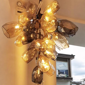 Lámpara de araña de cinta artística moderna, lámpara colgante LED grande para vestíbulo de hotel, salón de banquetes y proyectos de interiores de lujo