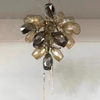 Lámpara de araña de cinta artística moderna, lámpara colgante LED grande para vestíbulo de hotel, salón de banquetes y proyectos de interiores de lujo