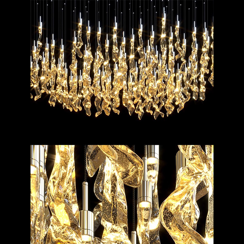 Lámpara de cristal moderna de lujo del art déco del cristal de Murano de la lámpara