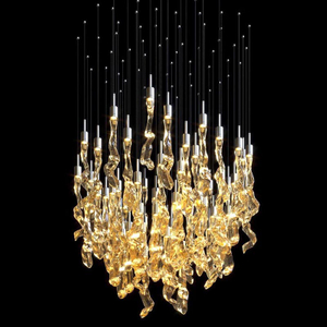 Lámpara de cristal moderna de lujo del art déco del cristal de Murano de la lámpara