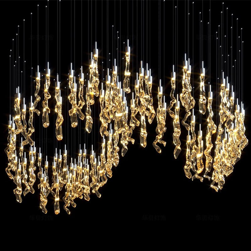 Lámpara de cristal moderna de lujo del art déco del cristal de Murano de la lámpara