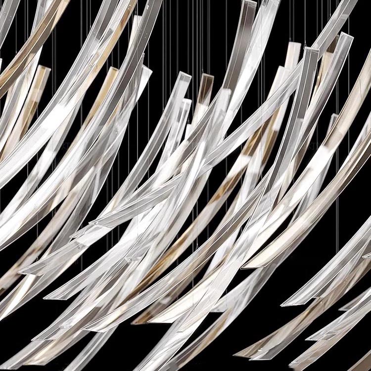 Araña geométrica minimalista con colgante cilíndrico arquitectónico